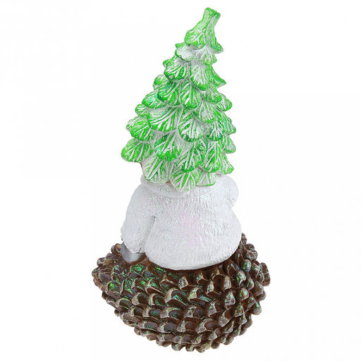 Скульптура-фигура для сада из полистоуна "Мальчик на шишке" 23х26х51см (Россия)