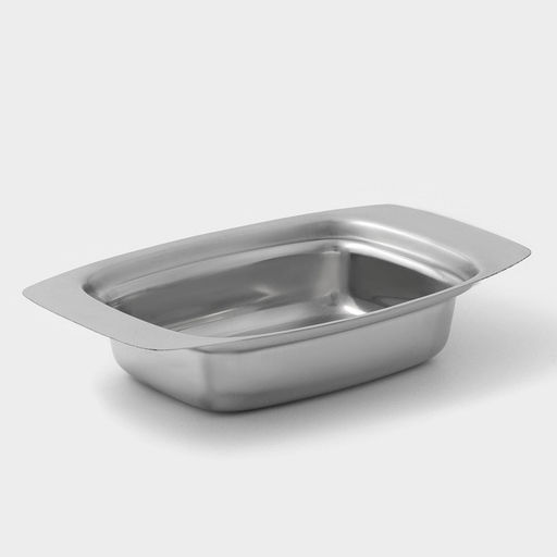 Маслёнка Доляна, 19.5×12 см, нержавеющая сталь, хромированная