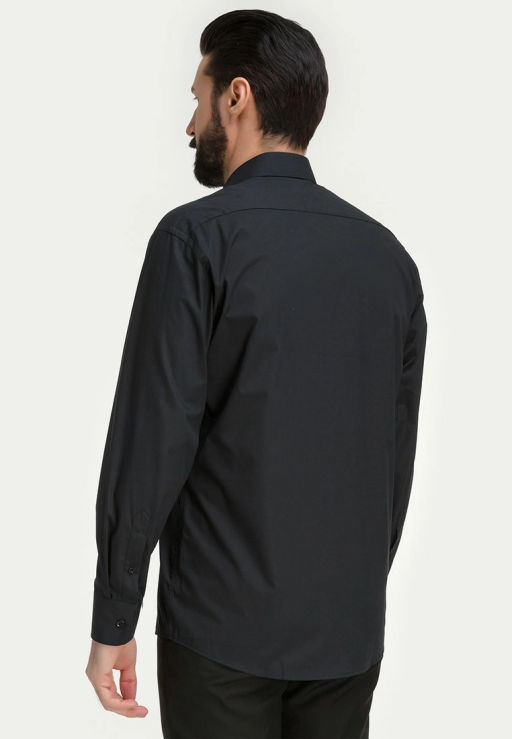 Сорочка мужская длинный рукав GREG 340/119/BLK