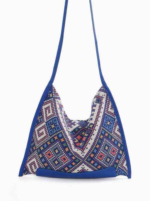 Сумка - шоппер женская на магните, 35×6×29 см, синяя