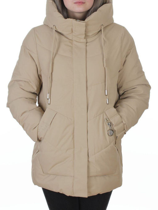 YR-6612 BEIGE Куртка зимняя женская (150 гр. холлофайбер)