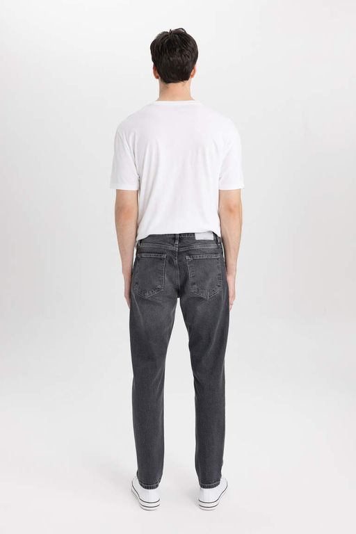 Узкие зауженные джинсовые брюки с нормальной талией и зауженной посадкой - Defacto фото 7