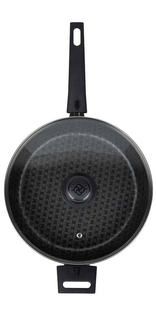 60692634 Сотейник 260мм, 2 ручки, стекл.крышка "Кружево"