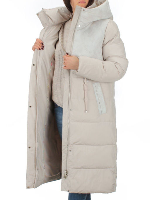 THD-608YC BEIGE Пальто зимнее женское (био-пух) - Fashion фото 7
