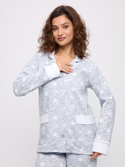 Пижама женская из футера Салли звезды