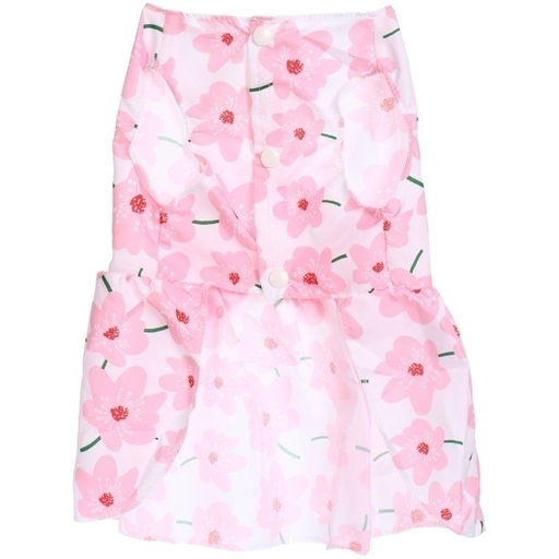 Цена за 2 шт. Платье для кошек и собак мелких пород "Бонита на прогулке", ромашки розовые, размер ХL, длина спинки 32-34см