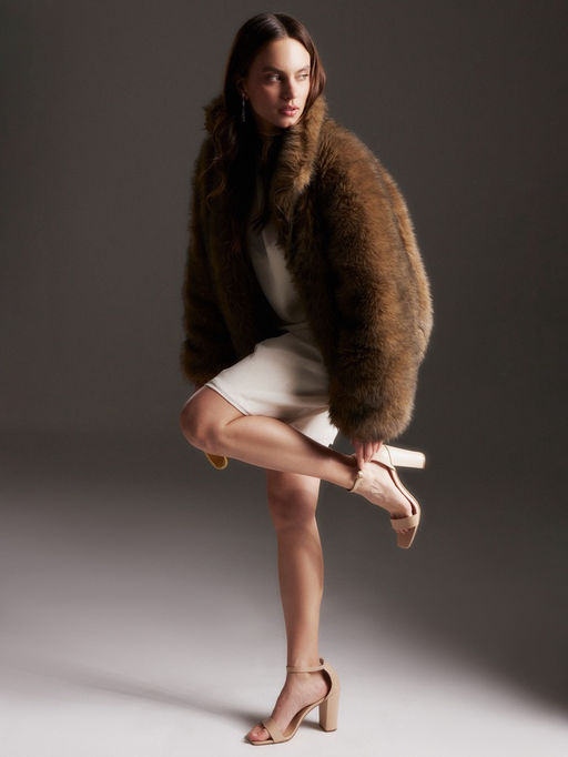 Платье женское короткое с подкладом MINAKU: Casual Collection, белое, размер 44