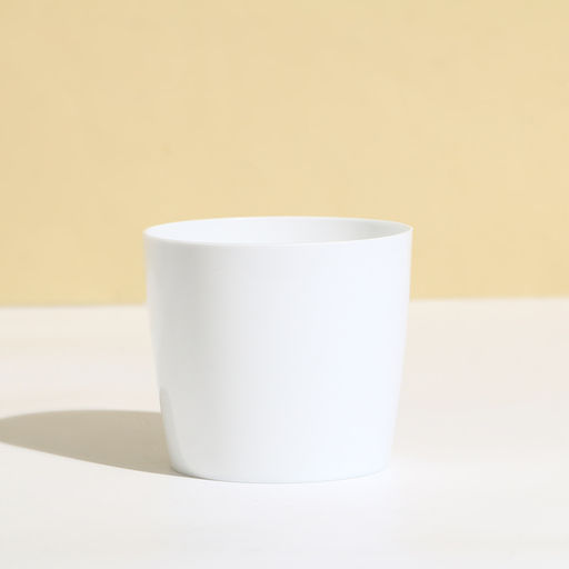 Цена за 4 шт. Кашпо для цветов, d=10 см, 0.5 л, пластик, белое