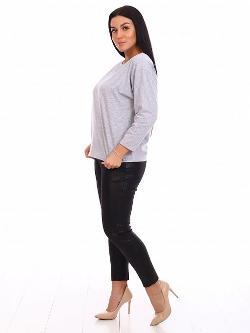 РАСПРОДАЖА Лонгслив Дарлинг_ О23/светло-серый - Ihomelux фото 2