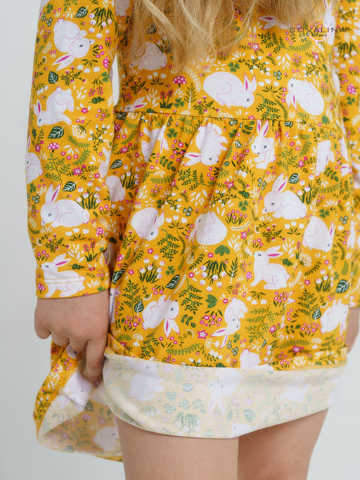 Платье Эля кролики на желтом - Sovalina фото 7