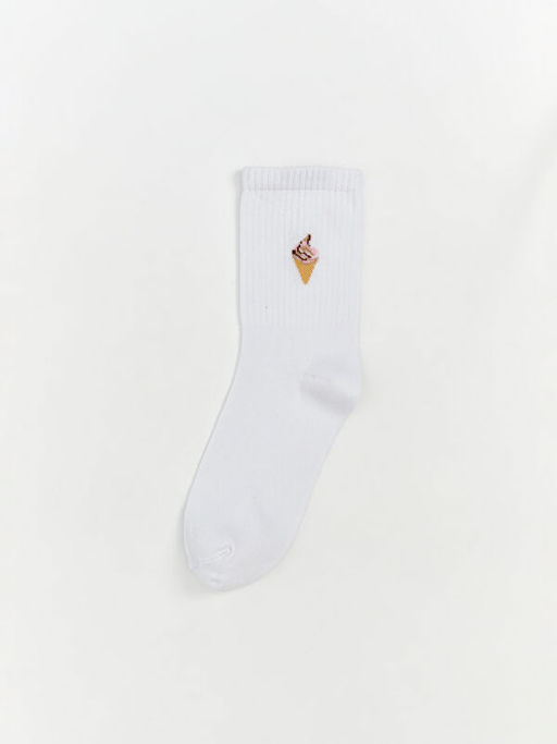 Dondurma Bask?l? Kad?n Soket ?orap