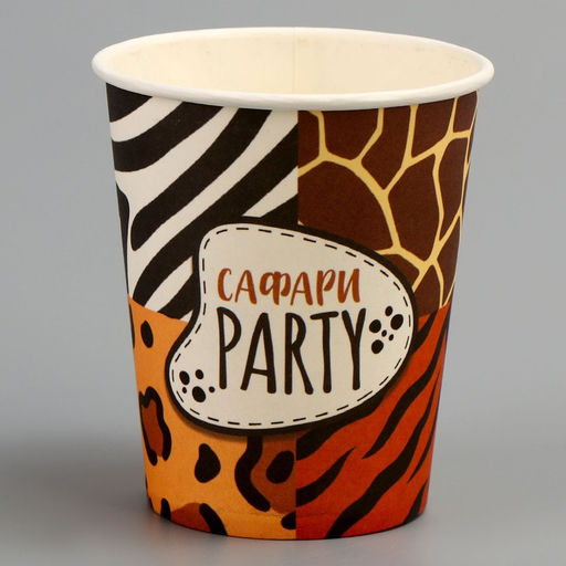 Набор бумажной посуды Сафари Party! Природа: 6 тарелок, 6 стаканов, скатерть - Simaland фото 4
