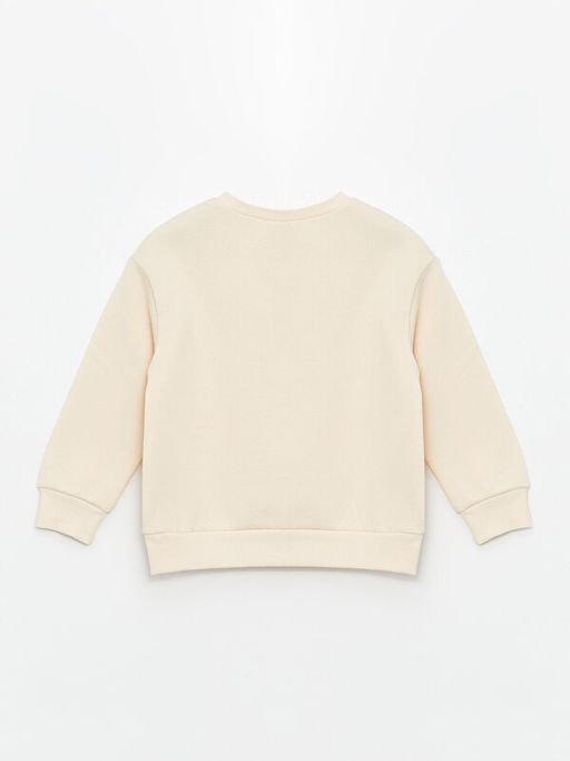 Bisiklet Yaka Bask?l? Uzun Kollu K?z ?ocuk Sweatshirt - Waikiki фото 2