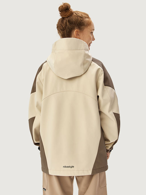 Ветровка 4л15626 кешью/кофе