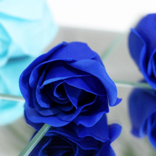 Мыльные розы, бирюзовые и синие, набор 11 шт. - SB BEAUTY фото 5