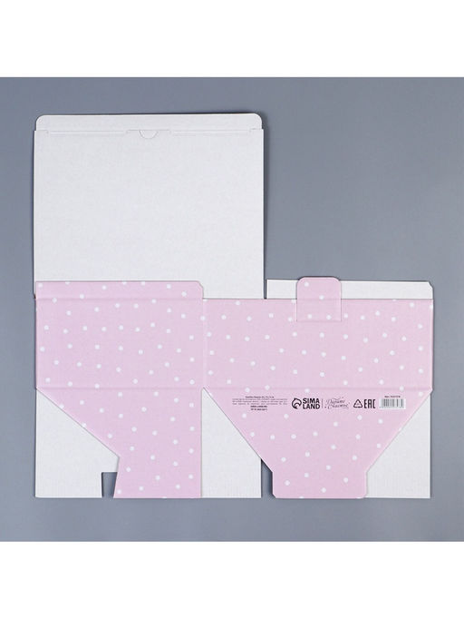 Цена за 2 шт. Коробка подарочная сборная, упаковка, 8 марта, 26?19?10 см