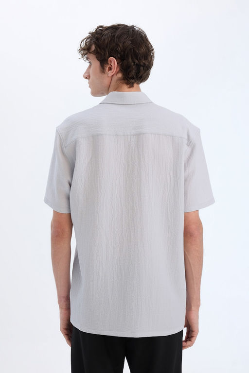 Regular Fit Polo Yaka Krink_l Yazl_k K_sa Kollu G_mlek - Defacto фото 6