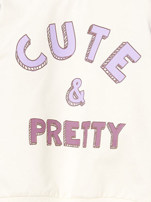 Bisiklet Yaka Bask?l? K?z Bebek E?ofman Tak?m