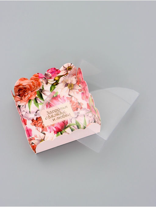 Цена за 5 шт. Коробка для печенья, Комплимент, 7?7?3 см