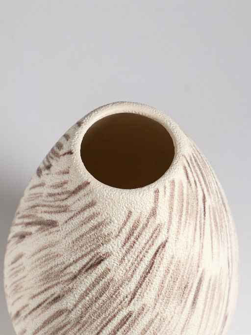 Ваза «Беажио» классик, 24.5×15 см, керамика, бежево-коричневая