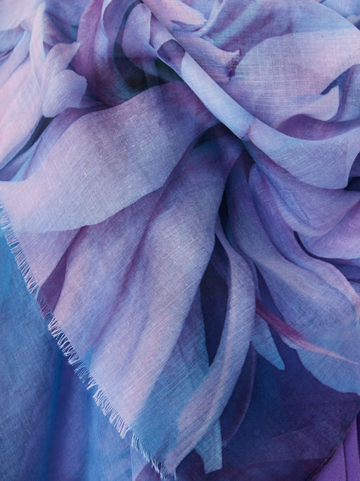 Большой, мягкий, тонкий и очень нежный двусторонний палантин с рисунком в стиле арт-деко - Tantino фото 9