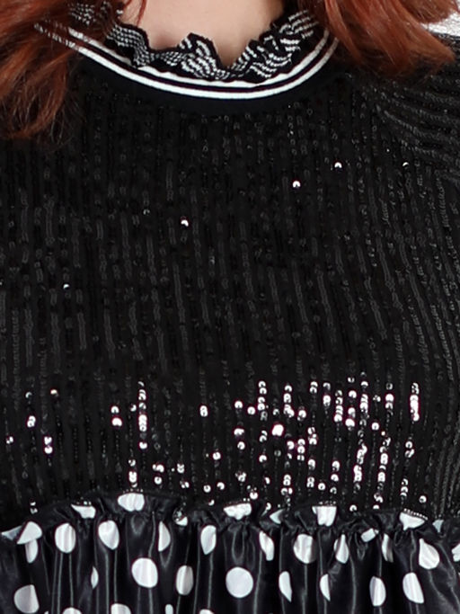 Платье больших размеров в горох - Almond фото 5