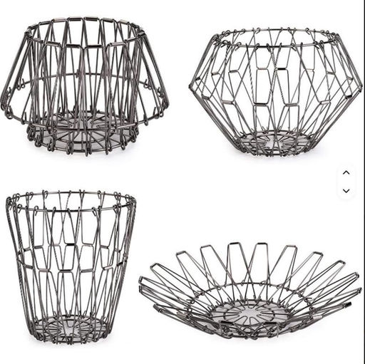 Удивительная Фруктовница металлическая складная ваза для фруктов, хром - Aopen фото 2