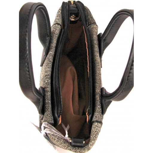 Сумка женская искусственная кожа DJ-CM 7105-BLACK/GREY, 1отд, плечевой ремень, черный/серый SALE 262236 - Adelia фото 3