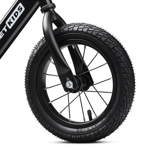 Беговел 12" Rocket R0043NEW-BK, колеса надувные, цвет черный