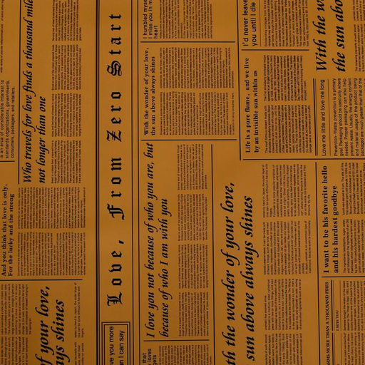 Плёнка матовая двухсторонняя "Газета на крафте" крафт, 0,58 х 10 м