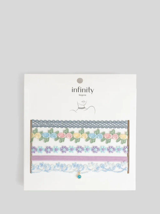 Infinity / Сет из 5-ти текстильных чокеров - Infinity Lingerie фото 2
