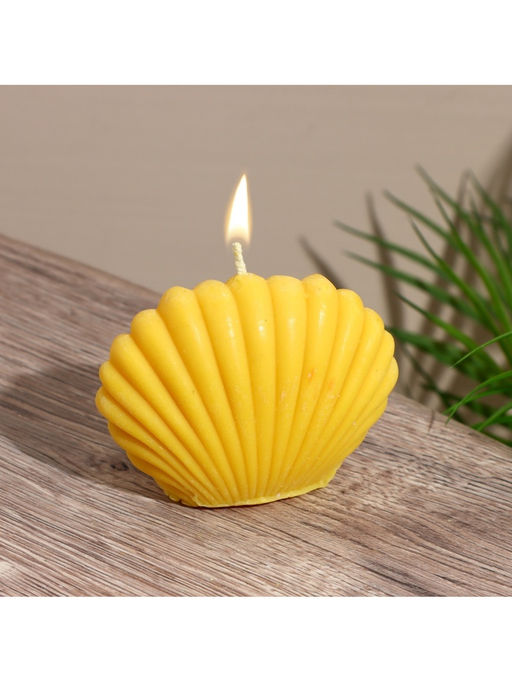 Свеча "Ракушка малая" 9х4х7,5 см, соевый воск МИКС