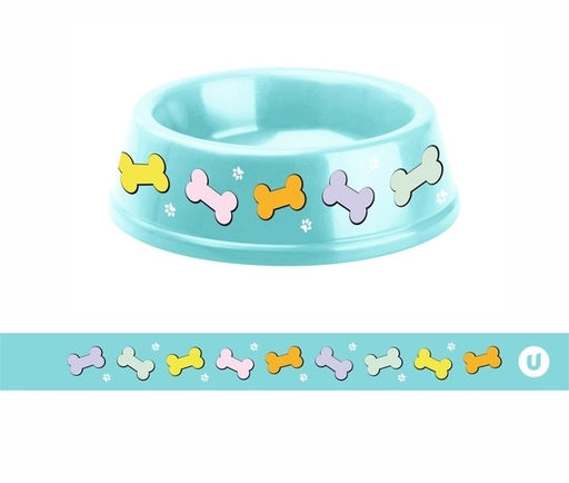 Цена за 3 шт. Миска пластиковая "МОЙ БРО - Вкусная косточка!, цвет мятный, 21*6,5см (логотип на миске) 700мл