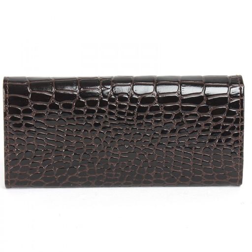Портмоне женское Croco-ПР-952 натуральная кожа 3 отд, 5 карм, коричневый крокодил (238) 235102 фото 2