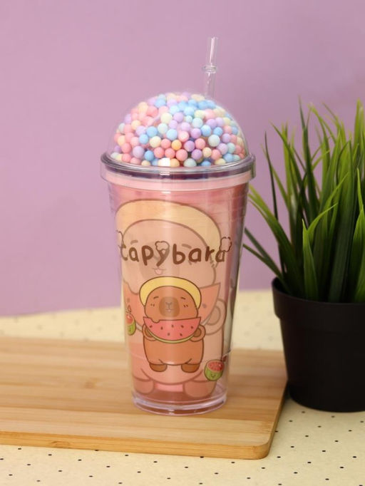 Тамблер iLikeGift "Capybara watermelon", red (450 мл)