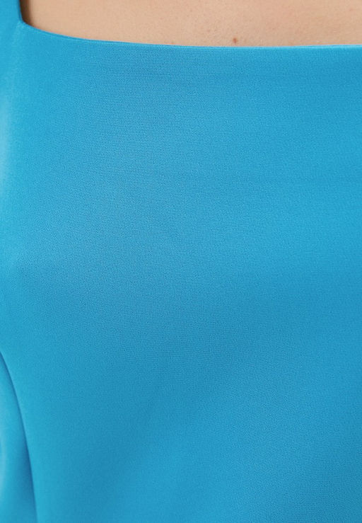 Синее платье с длинным рукавом - Incity фото 16