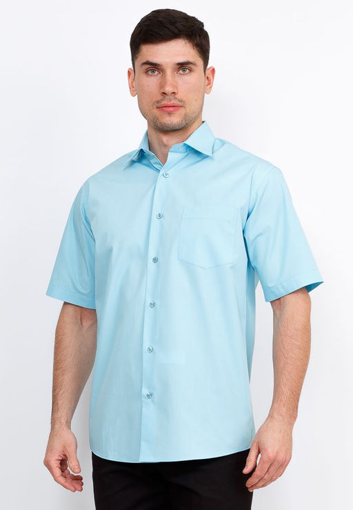 Сорочка мужская короткий рукав GREG Gb210/309/BL SKY  фото 8