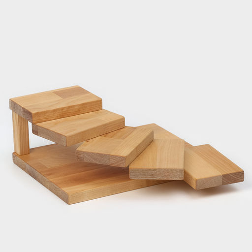 Доска для подачи с подиумами Adelica, 28×19.5×11 см, 5 ступеней, пропитана маслом, дерево берёза