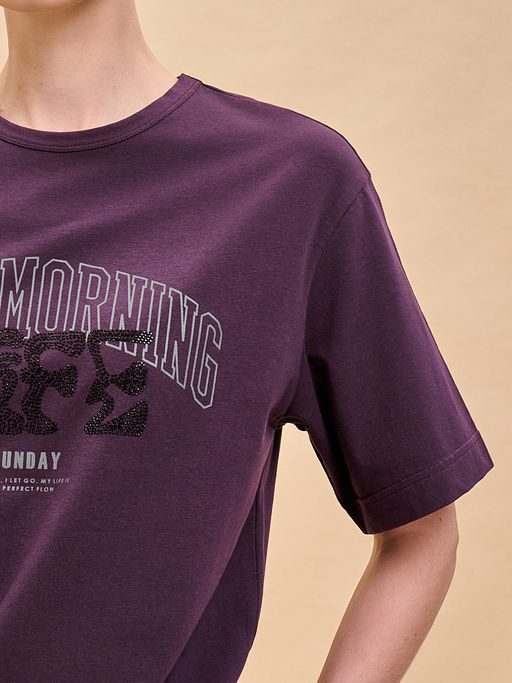 PELICAN, футболка женская, Сливовый  фото 3