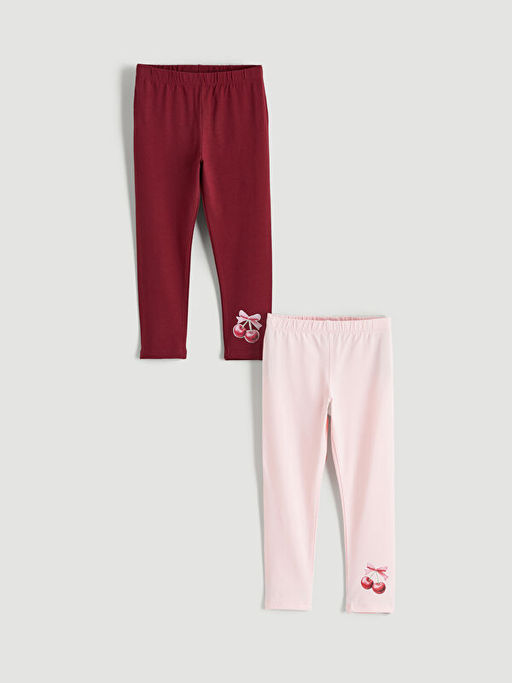 Kiraz Bask?l? K?z ?ocuk Tayt 2li