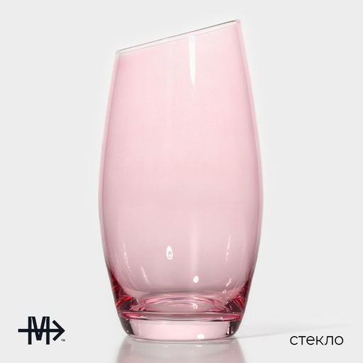 Стаканы Magistro «Иллюзия», 475 мл, 8×15 см, набор 6 шт., стекло, розовые