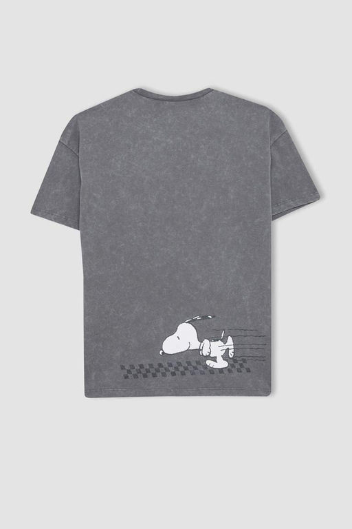 Футболка Oversize с короткими рукавами Snoopy для девочек - Defacto фото 10