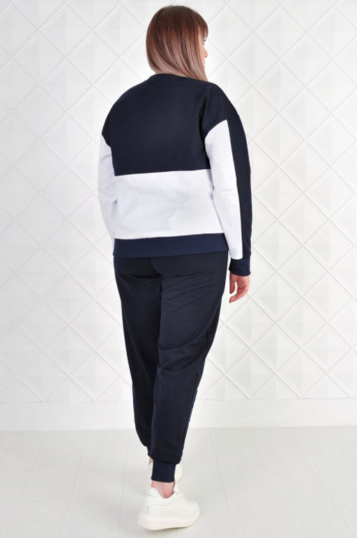 Арт.2310 Костюм женский  46-54 (5шт.) Цвет:синий, белый