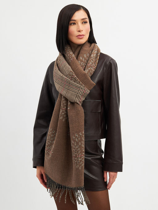 в составе ШЕРСТЬ и КАШЕМИР Большой, мягкий, теплый однотонный двусторонний палантин. - Tantino фото 13