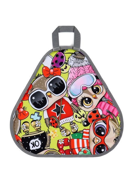 Ледянка мягкая треугольная Sova, лимонный, рисунок МИКС