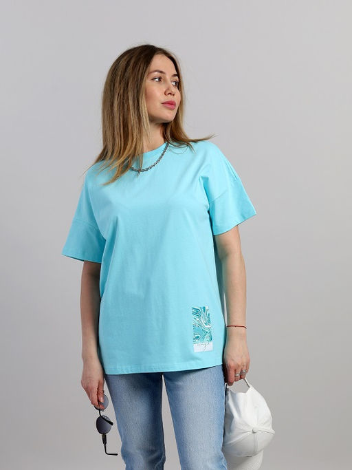 CRB wear/CSSW 60389-49 Футболка женская,светлая бирюза/Ex.Cherubino  фото 2