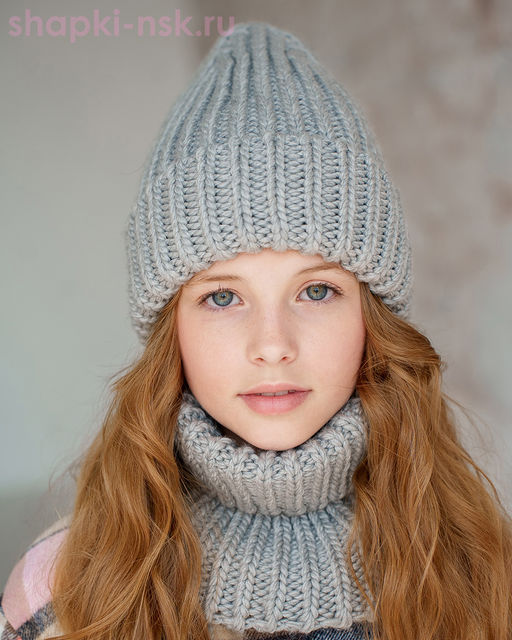 Q 193 D 193 Комплект флис (колпак+снуд) (52-54)