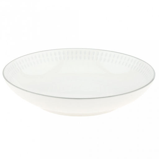 Облако Тарелка глубокая фарфоровая д179мм, h37мм, 500мл, рельефный декор - голубой, отводка, белый (Китай) - Домашняя мода фото 2