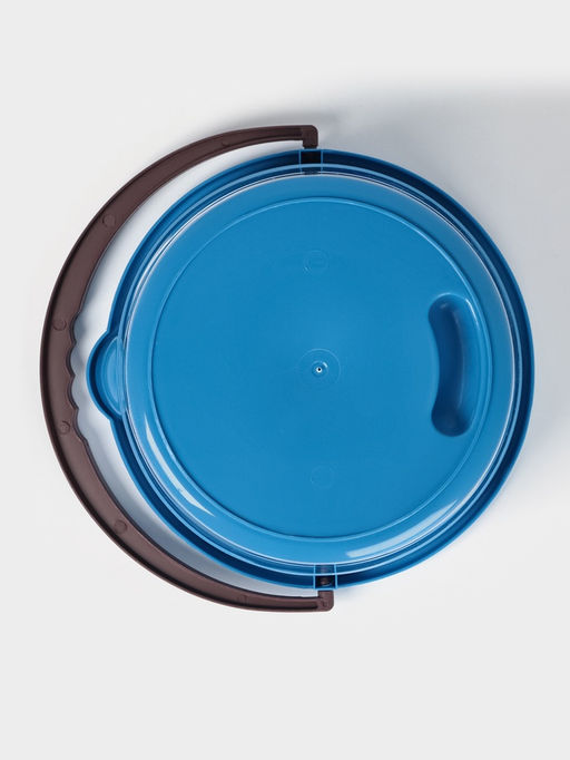 Ведро хозяйственное со сливом, 10 л, d=28 см, h=24 см, пластик, голубое