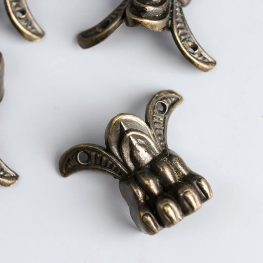 Уголок (ножка) для шкатулки "Лапа" набор 4 шт 4,3х3,4 см